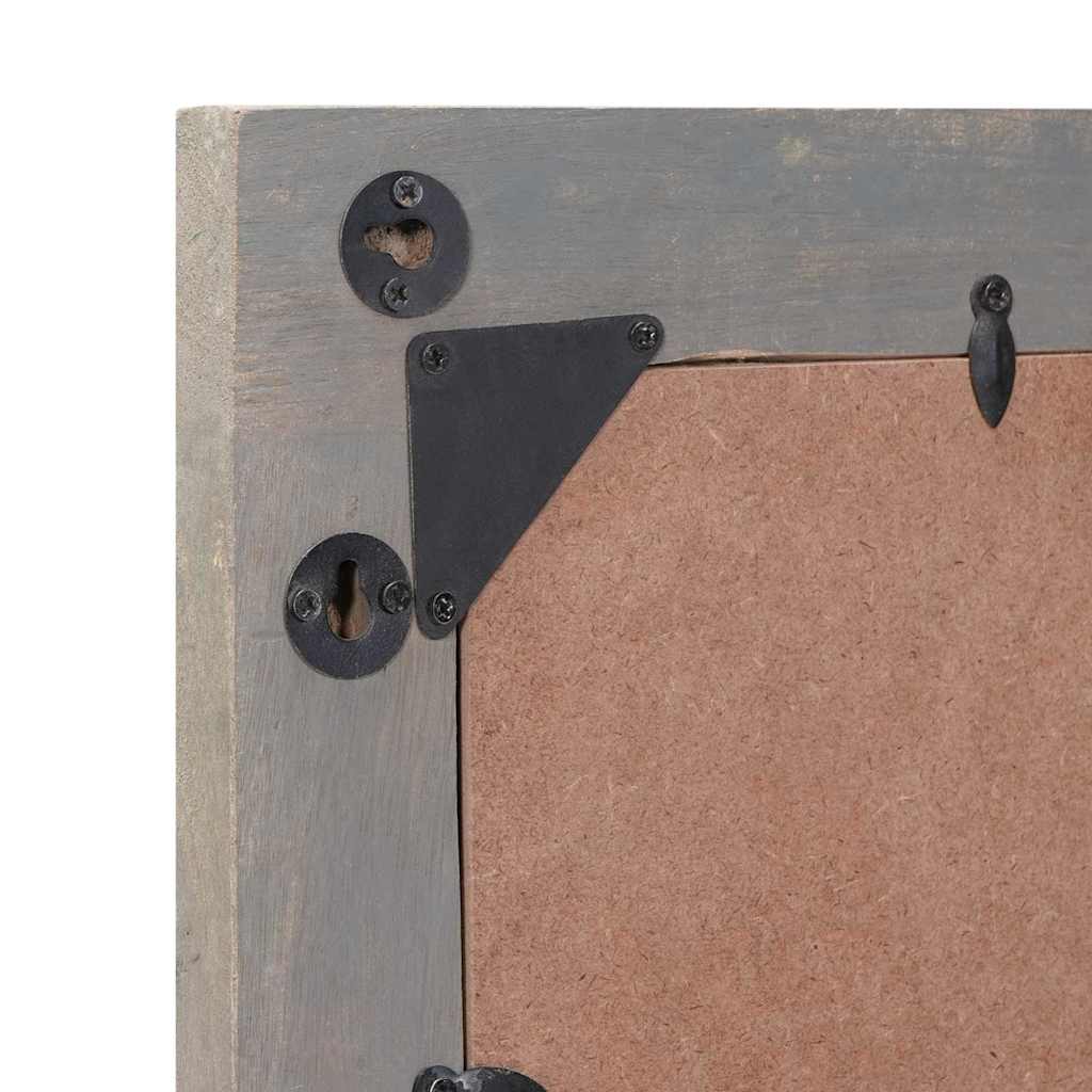 vidaXL Bathroom Mirror Grey 70 x 50 x 2.5 cm 6