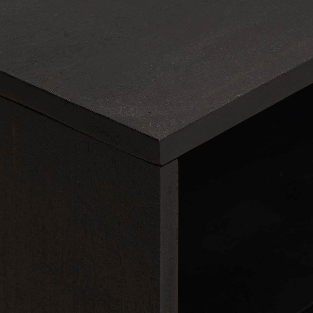vidaXL Bedside Cabinet Black 50 x 33 x 62 cm Solid Mango Wood 6