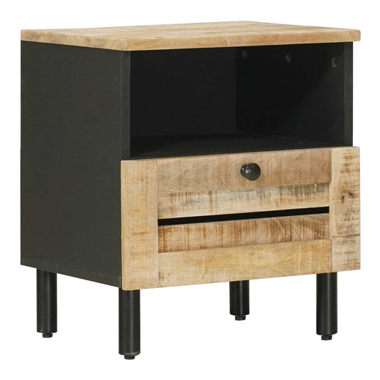 Bedside Table Natural 40 x 33 x 46 cm Solid Mango Wood 1