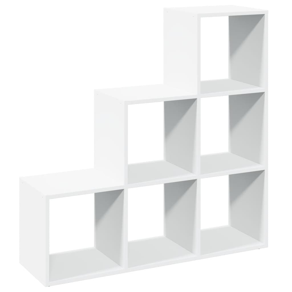 vidaXL Room Divider Bookcase 3-Tier White 99x29x99 cm Engineered Wood 6