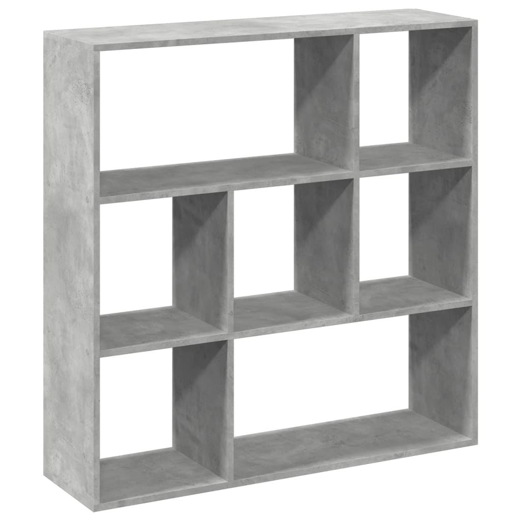 vidaXL Room Divider Bookcase Concrete Grey 102x29x103,5 cm Engineered Wood 6