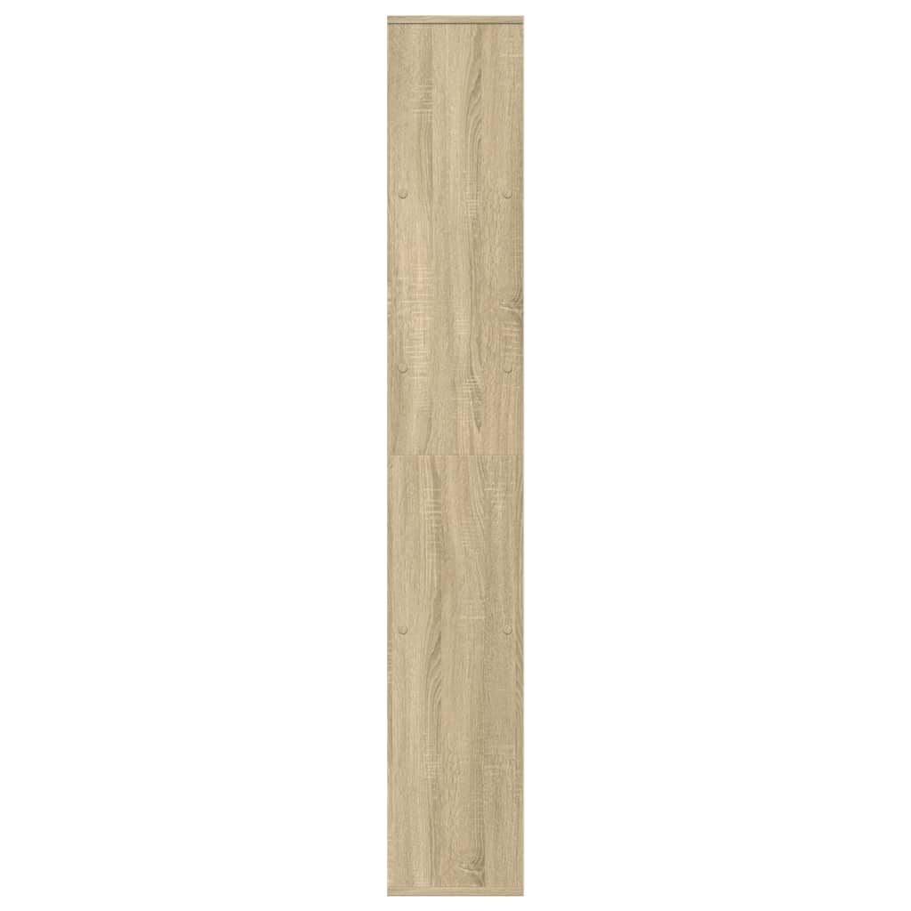 vidaXL Room Divider Bookcase Sonoma Oak 67x25x161.5 cm Engineered Wood 6