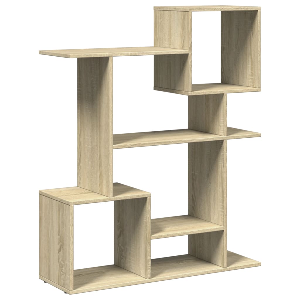 vidaXL Room Divider Bookcase Sonoma Oak 92x29x112 cm Engineered Wood 6