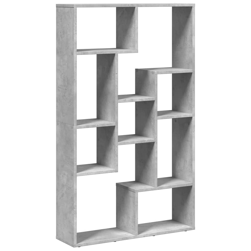 vidaXL Bookcase Concrete Grey 72x20x120,5 cm Engineered Wood 6