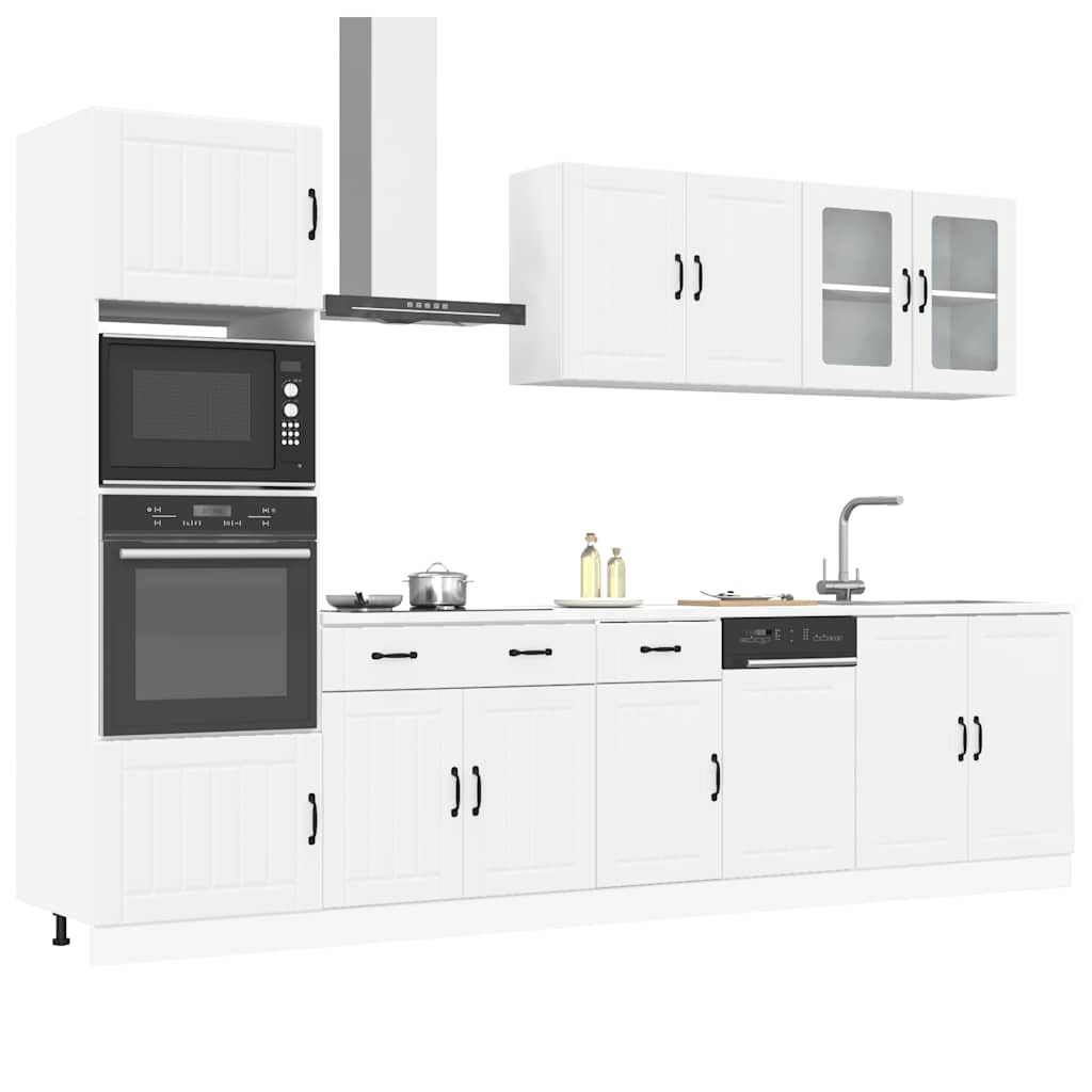 7 Piece Kitchen Cabinet Set "Kalmar" Engineered Wood White