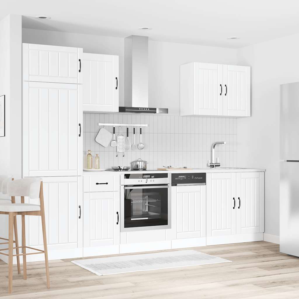 7 Piece Kitchen Cabinet Set "Lucca" Engineered Wood White