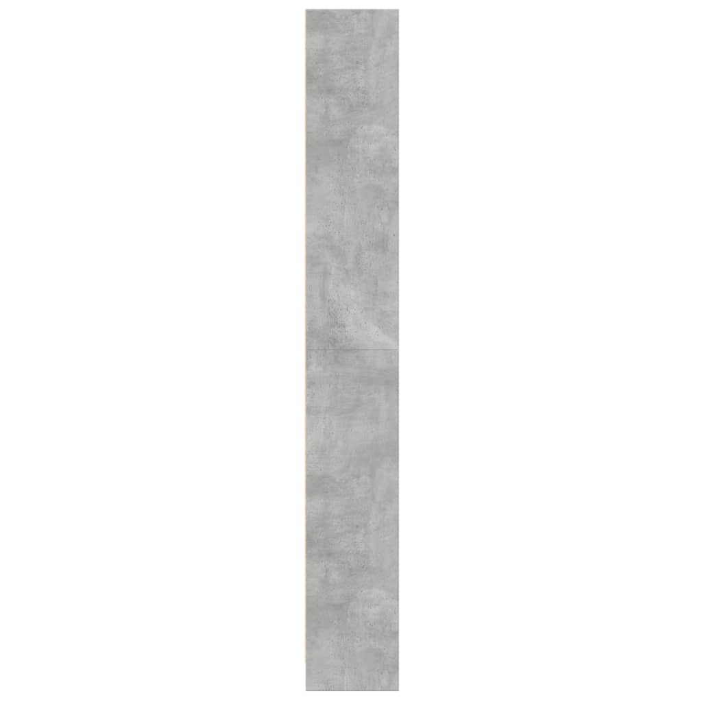 vidaXL Bookcase Concrete Grey 60x24x176 cm Engineered Wood 6