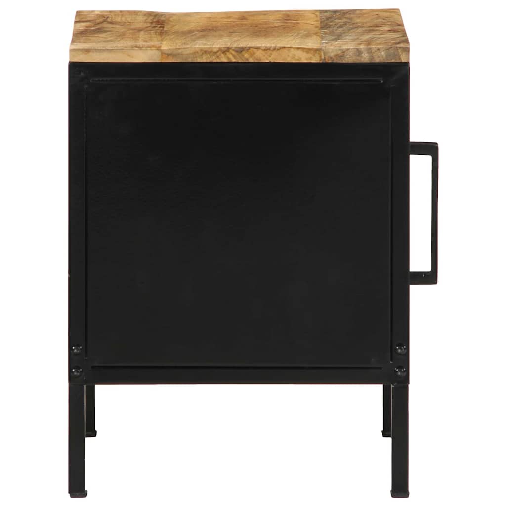 vidaXL Bedside Cabinet Brown and Black 30 x 30 x 40 cm 6