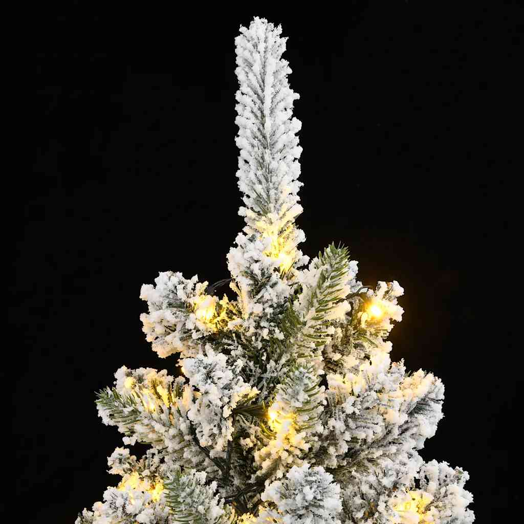 vidaXL Artificial Christmas Tree 150 LEDs and Flocked Snow 120 cm 6