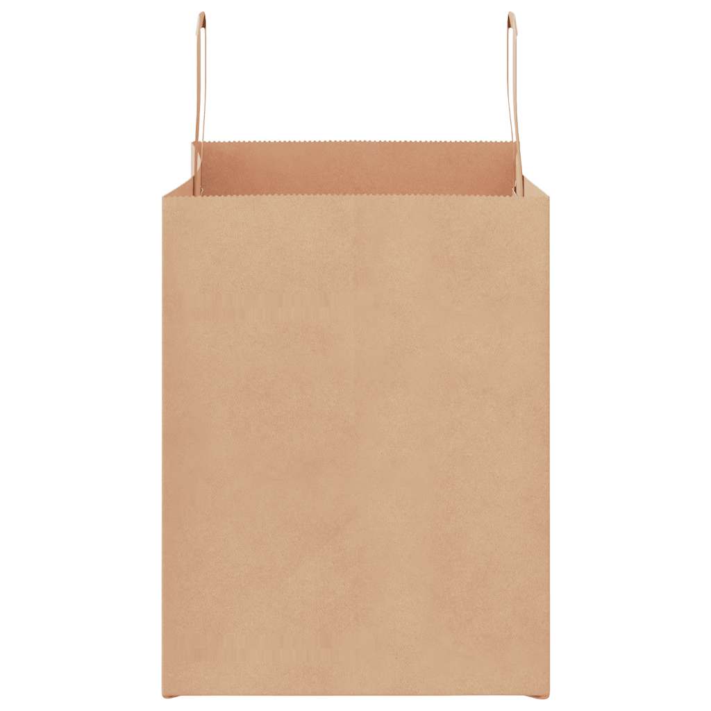 vidaXL Paper Bags 250 pcs with Handles Brown 32x22x28 cm 6