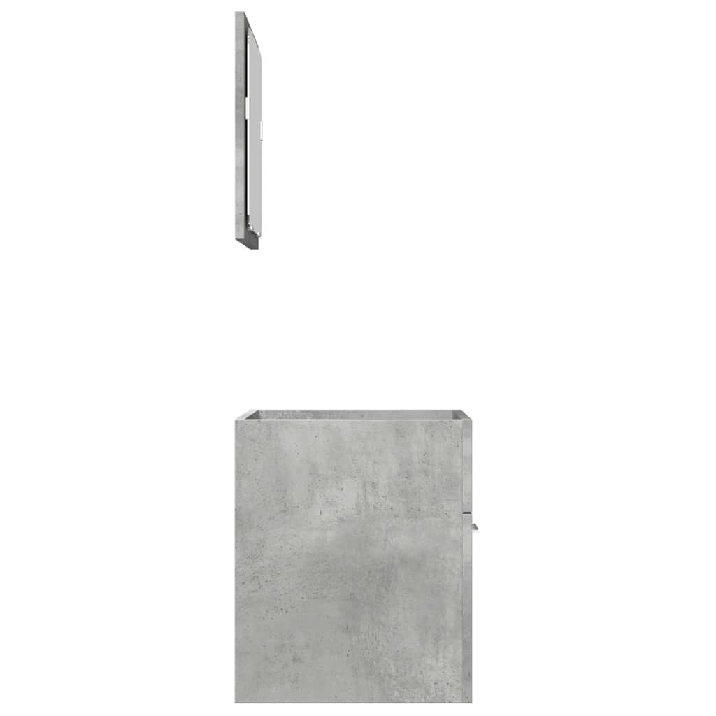 vidaXL 2 Piece Bathroom Furniture Set Concrete Grey Engineered Wood 6