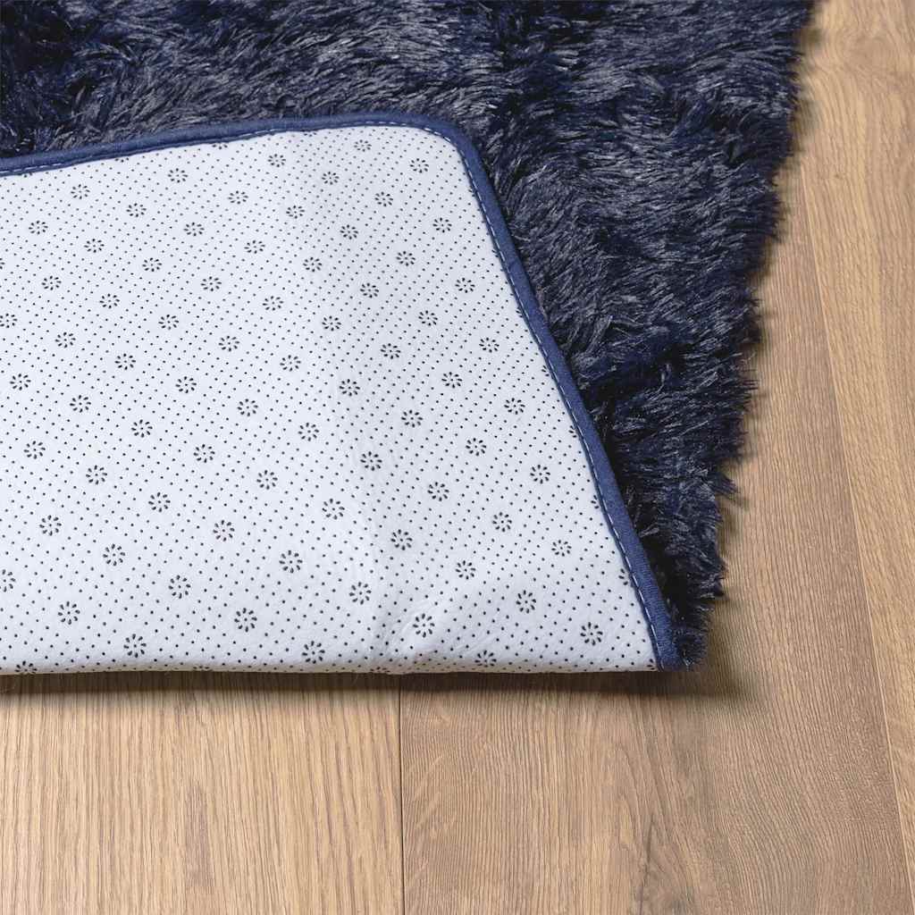vidaXL Shaggy Rug High Pile NAVARRA Navy 160x230 cm Polyester 6
