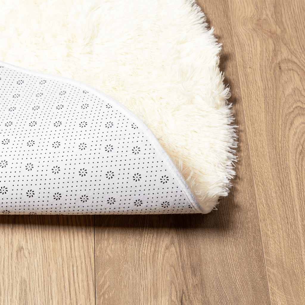 vidaXL Shaggy Rug High Pile NAVARRA Cream 200x200 cm Polyester 6