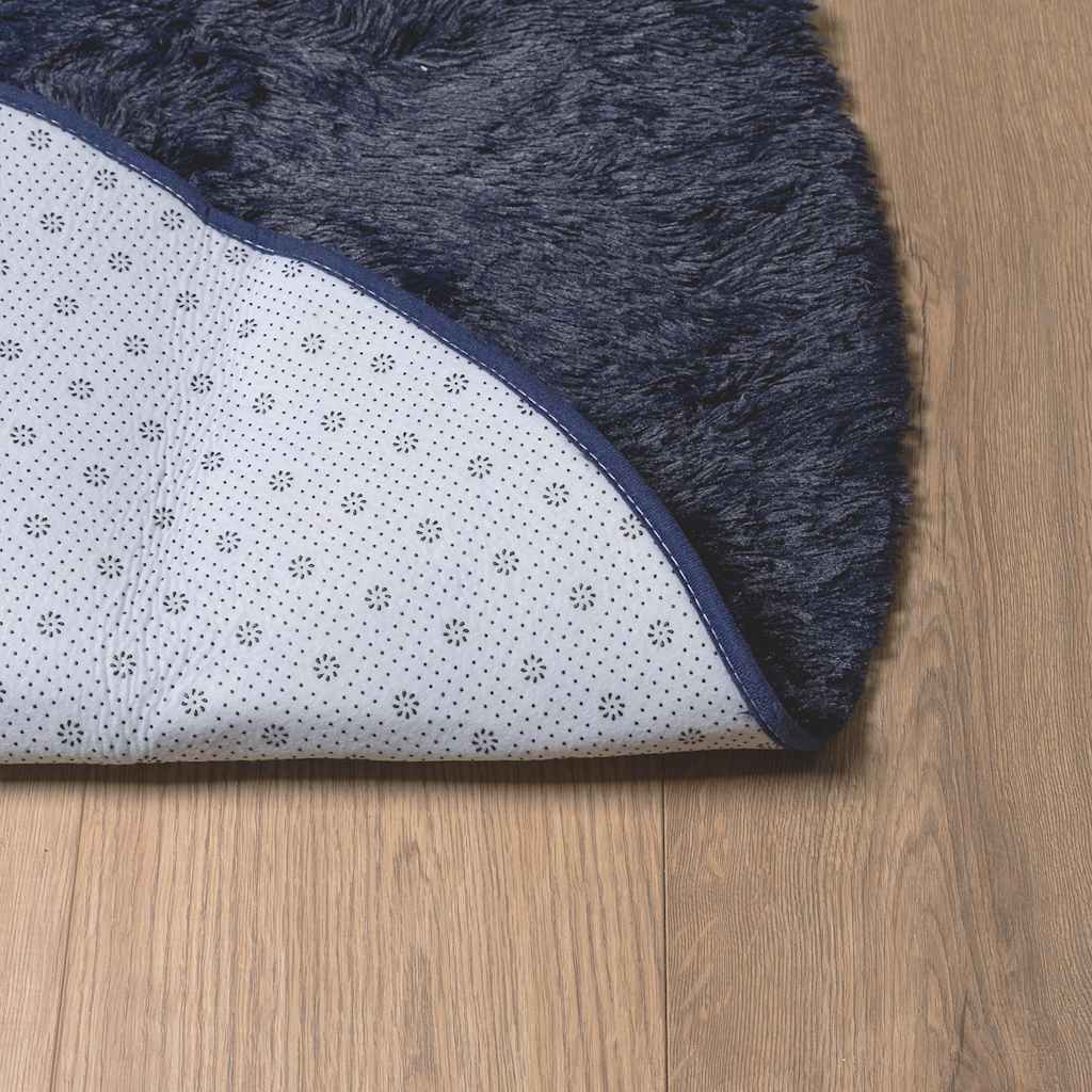 vidaXL Shaggy Rug High Pile NAVARRA Navy 200x200 cm Polyester 6