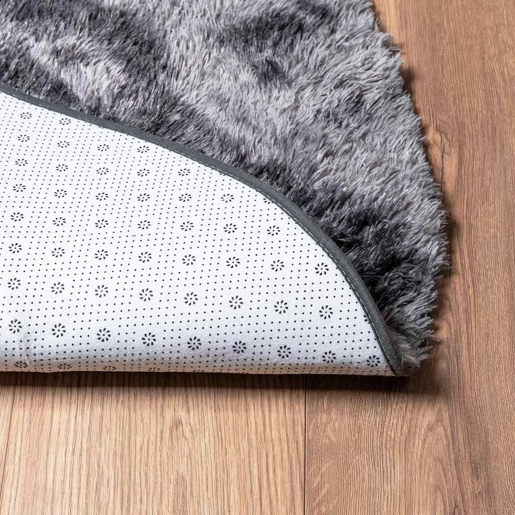 vidaXL Shaggy Rug High Pile NAVARRA Dark Grey 240x240 cm Polyester 6