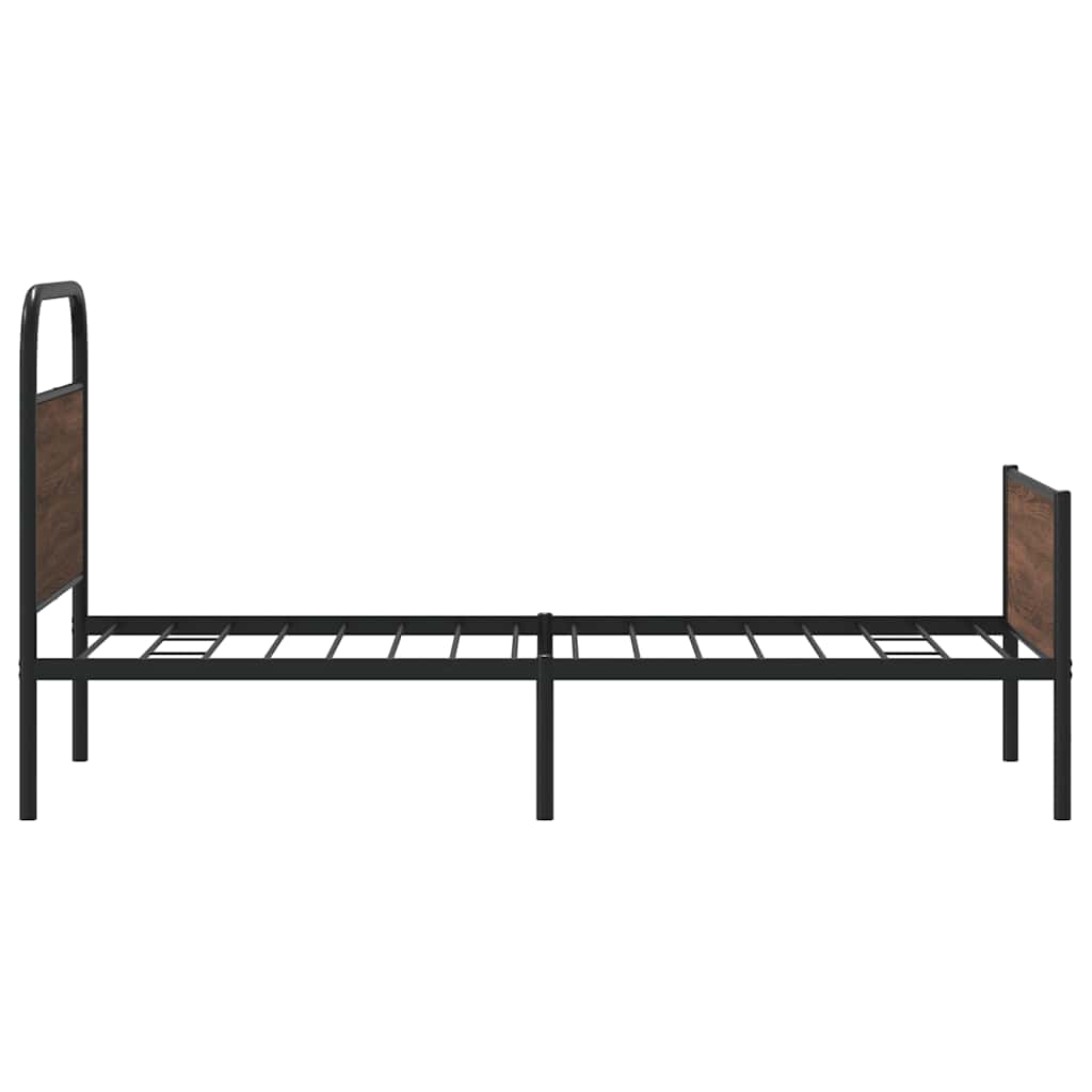 vidaXL Bed Frame without Mattress 90x200 cm Brown Oak Engineered Wood 6