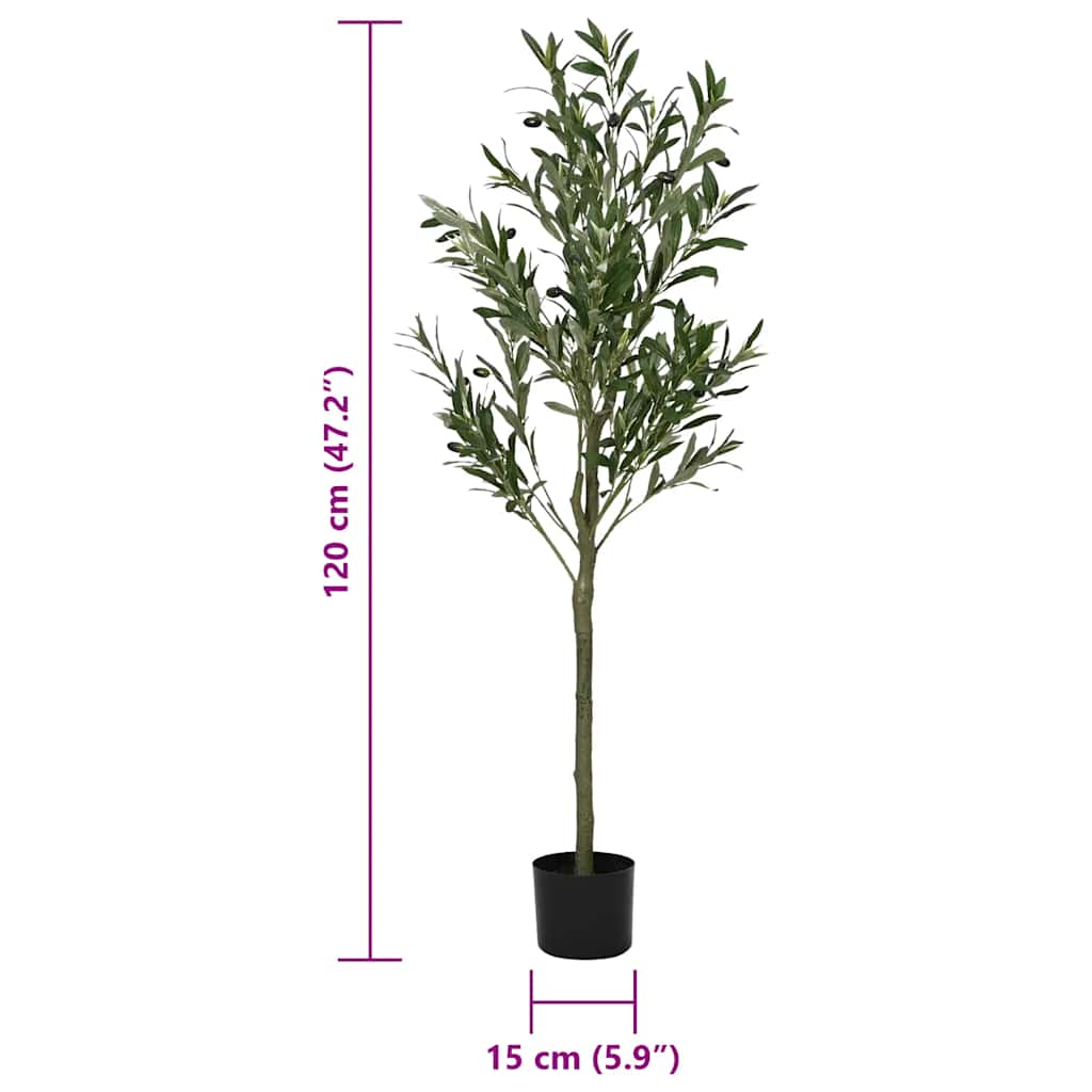vidaXL Artificial Olive Tree 450 Leaves 120 cm Green 5