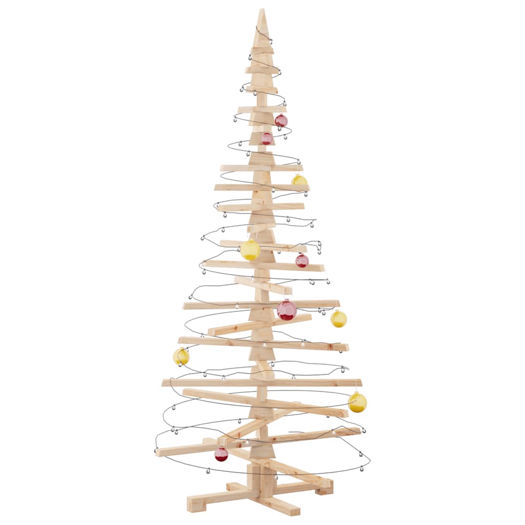 Wooden Christmas Tree KOTKA Solid Pine Wood Natural (unfinished) 180 cm
