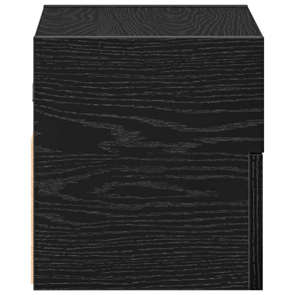 vidaXL Wall-mounted Bedside Cabinets 2 pcs Black 45x26x28.5 cm 6