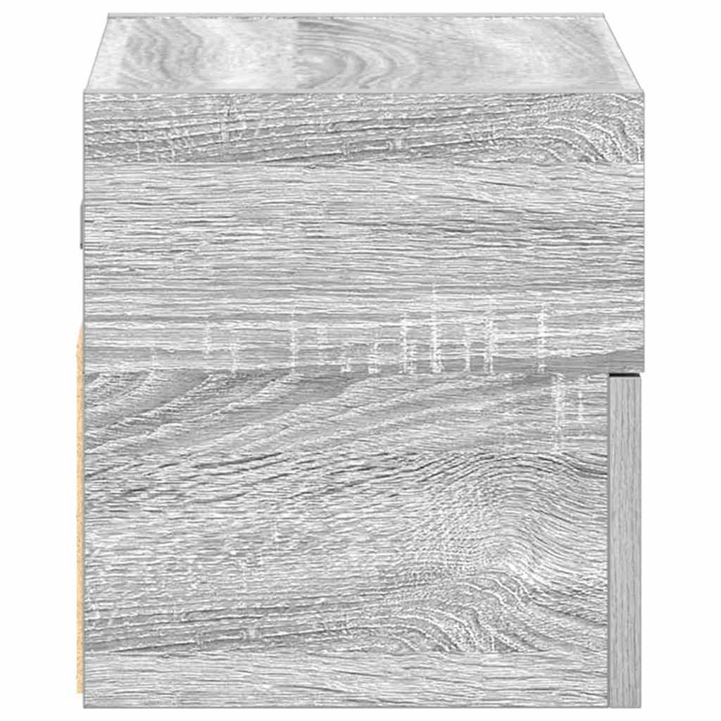 vidaXL Wall-mounted Bedside Cabinets 2 pcs Grey Sonoma 45x26x28.5 cm 6