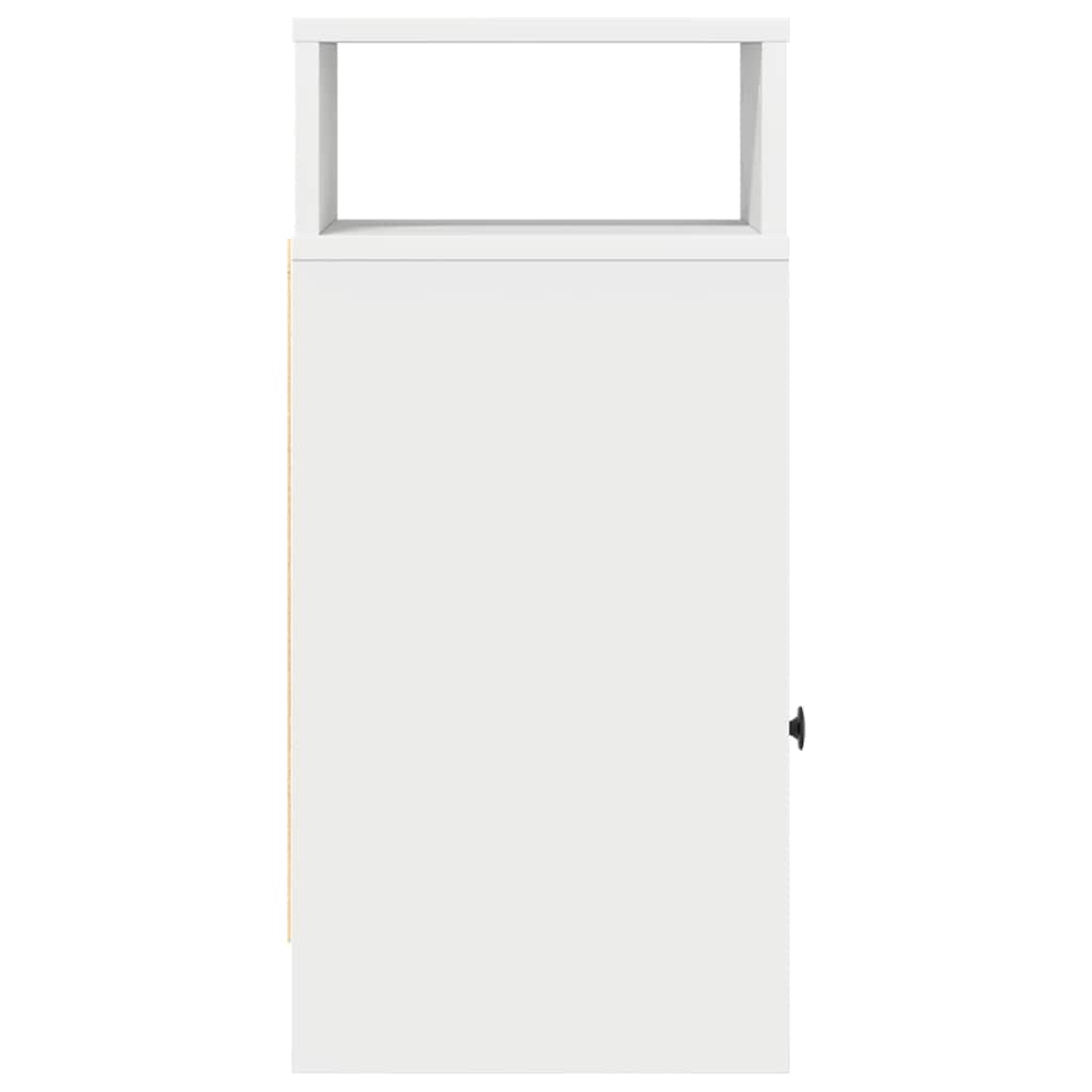 vidaXL Bedside Cabinet with Drawer White 25x31x66 cm 6