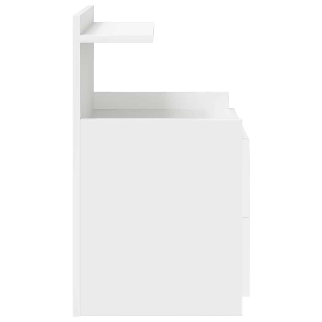 vidaXL Bedside Cabinet with 2 Drawers White 40x36.5x62 cm 6