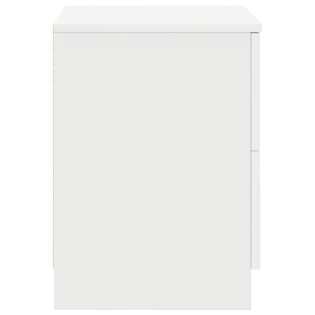 vidaXL Bedside Cabinet with 2 Drawers White 40x36x50 cm 6