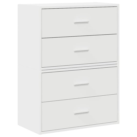 vidaXL Cabinets with 4 Drawers 2 pcs White 60x31x40 cm Engineered Wood 2