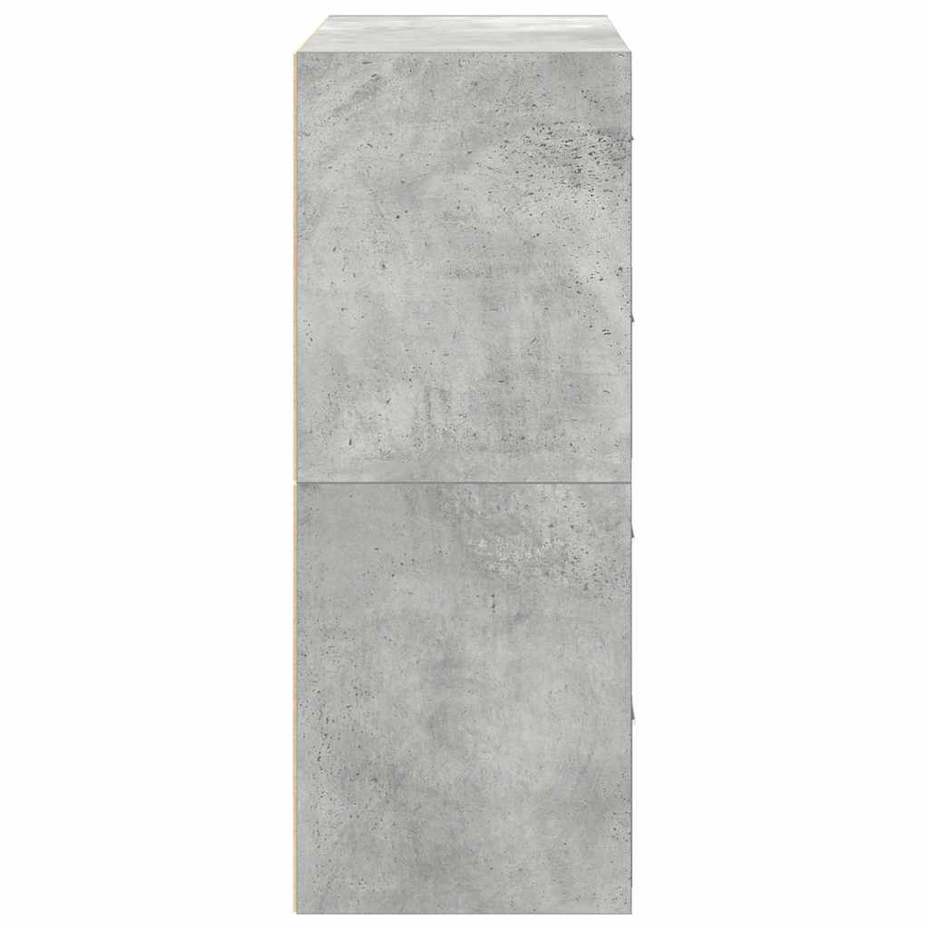 vidaXL Cabinets with 4 Drawers 2 pcs Concrete Grey 60x31x40 cm Engineered Wood 6