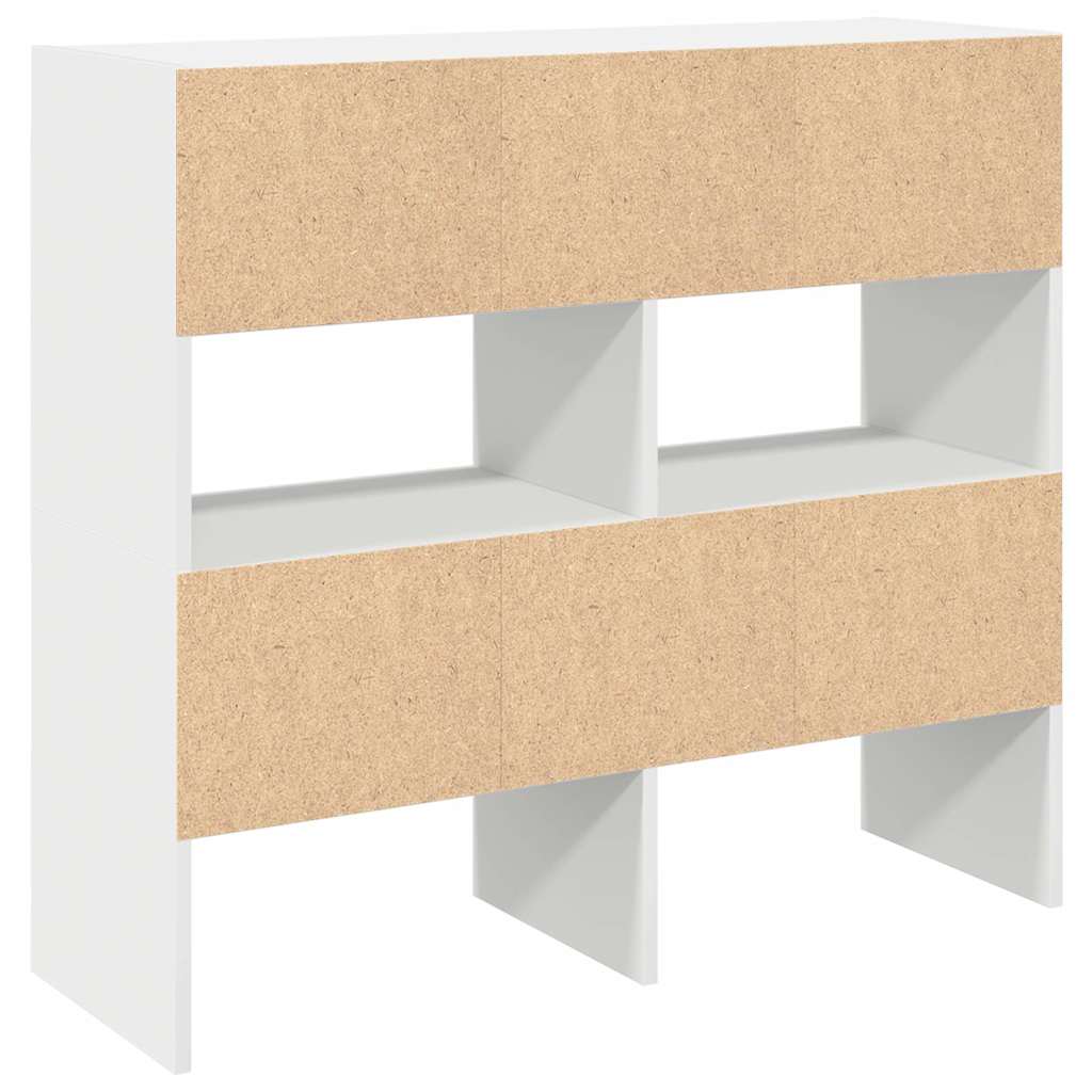 vidaXL Shoe Racks 2 pcs Stackable White 89.5x30x40 cm 6