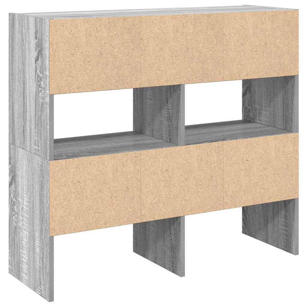 vidaXL Shoe Racks 2 pcs Stackable Grey Sonoma 89.5x30x40 cm 6