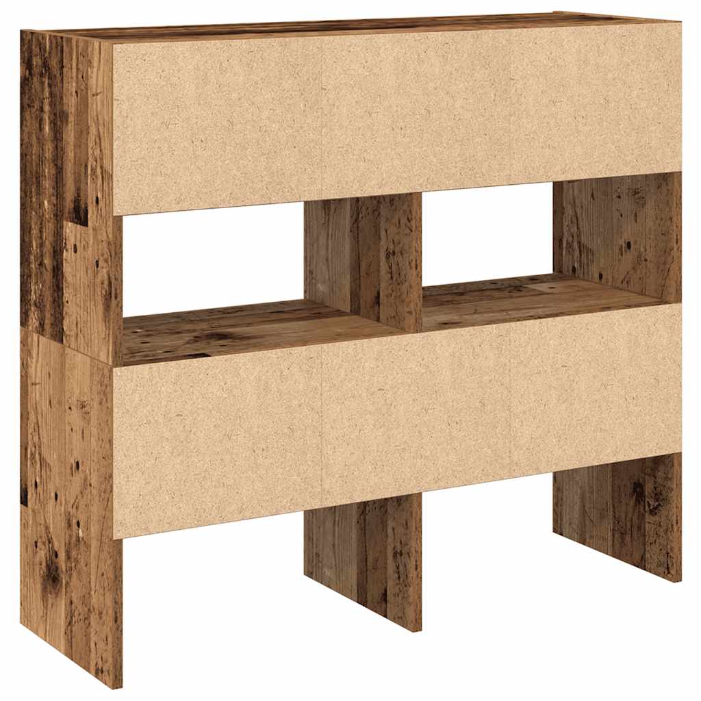 vidaXL Shoe Racks 2 pcs Stackable Old Wood 89.5x30x40 cm 6