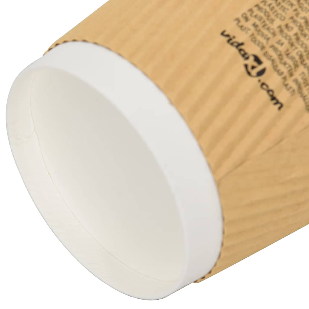 vidaXL Paper Coffee Cups 500 pcs 12oz 300ml Brown 6