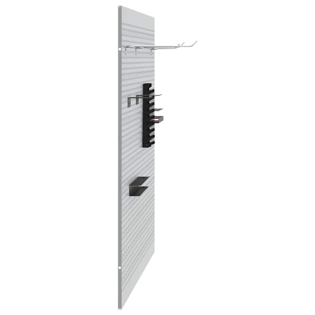 vidaXL Tool Wall Panel 2 pcs Grey 100 x 1 x 80 cm 6