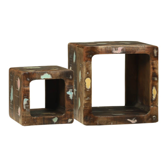 TV Units 2 pcs Brown 36 x 30 x 36 cm Solid Mango Wood Solid reclaimed wood