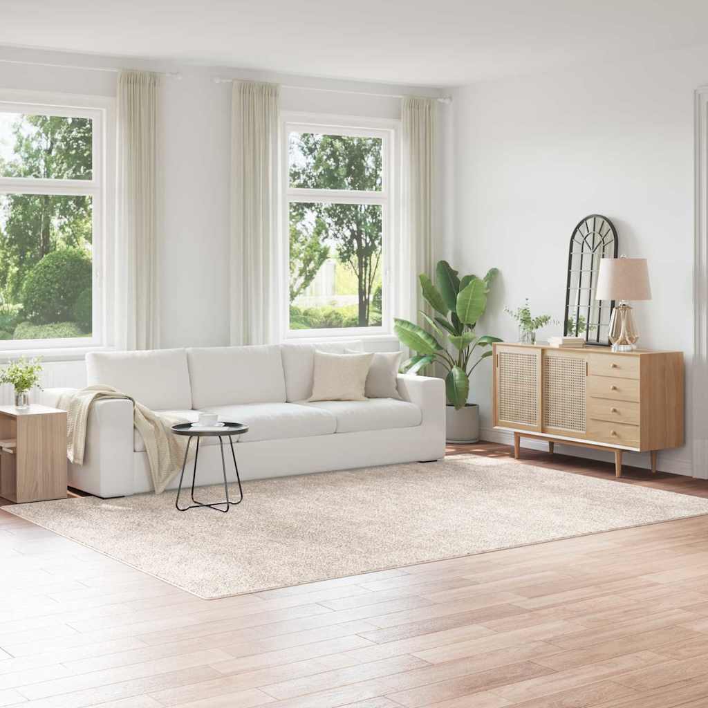 vidaXL Shaggy Rug Anti Slip Cream