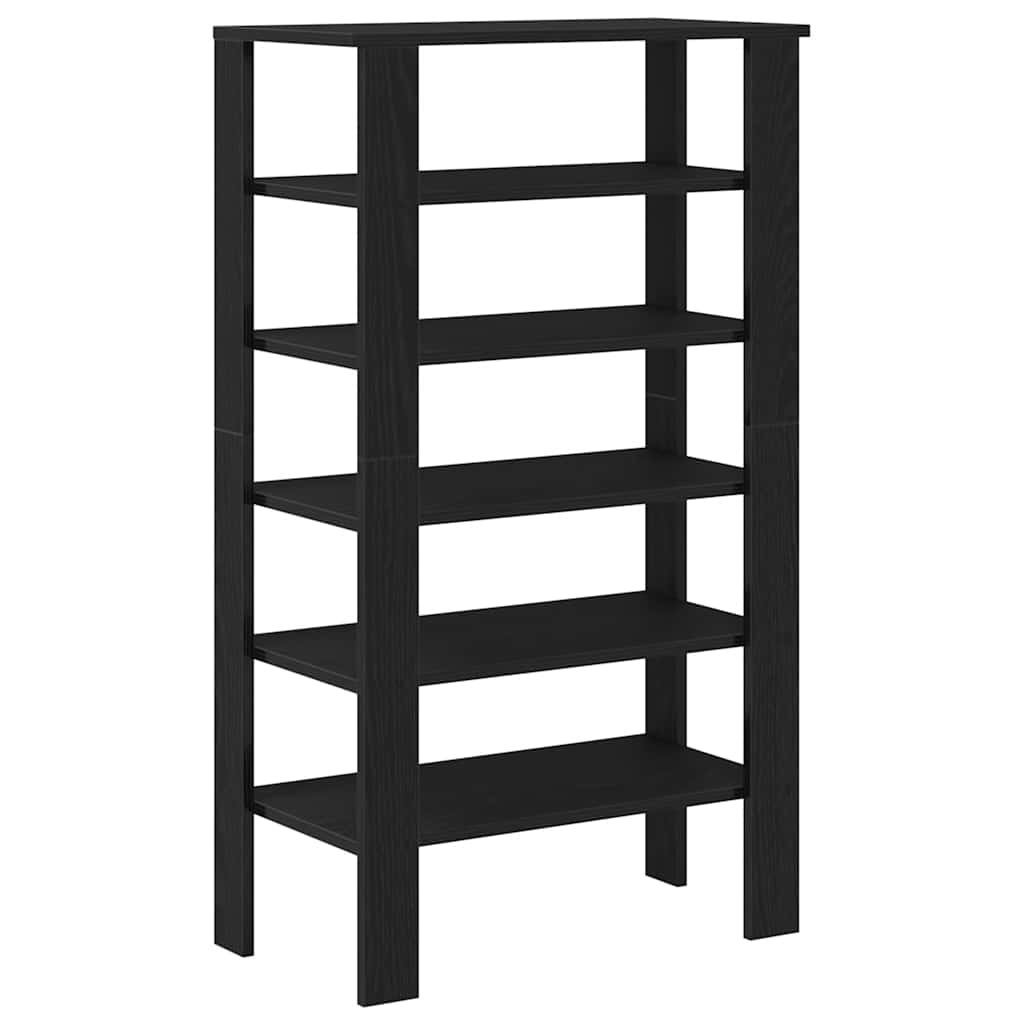 vidaXL Shoe Rack Black 61x32x105 cm Engineered Wood 6