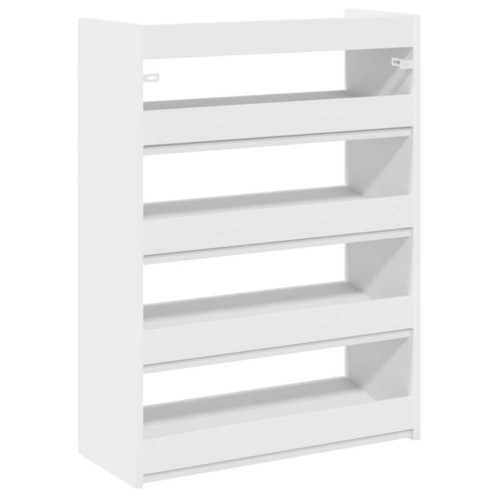 vidaXL Shoe Rack White 60x25x81 cm Engineered Wood 6