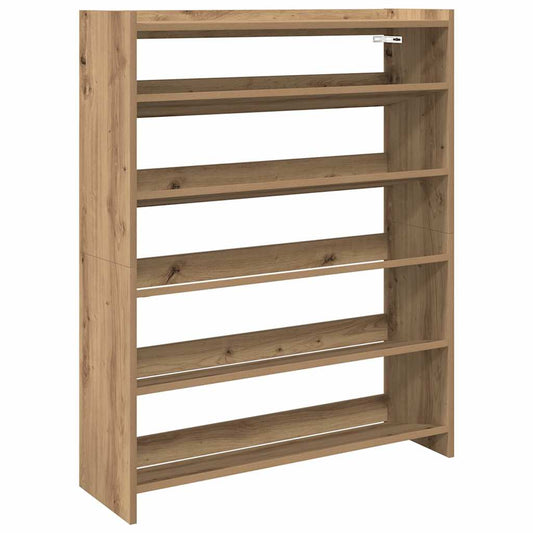 Shoe Rack 80x25x100 cm Engineered Wood Width 80 cm Height 100 cm Artisan oak
