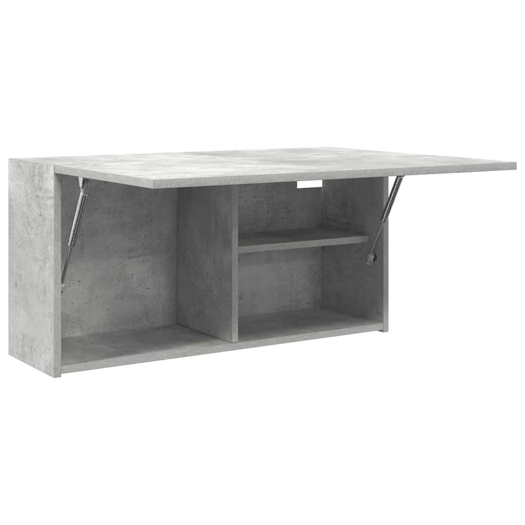 vidaXL Bathroom Wall Cabinet Concrete Grey 80x25x40 cm Engineered Wood 6