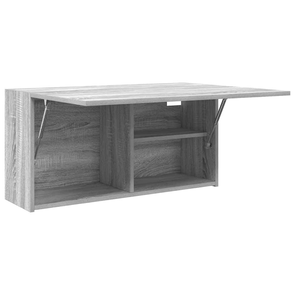 vidaXL Bathroom Wall Cabinet Grey Sonoma 80x25x40 cm Engineered Wood 6