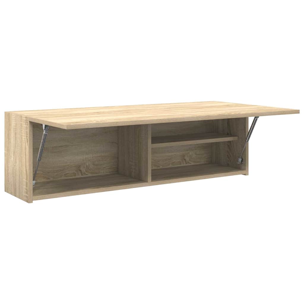 vidaXL Bathroom Wall Cabinet Sonoma Oak 100x25x30 cm Engineered Wood 6
