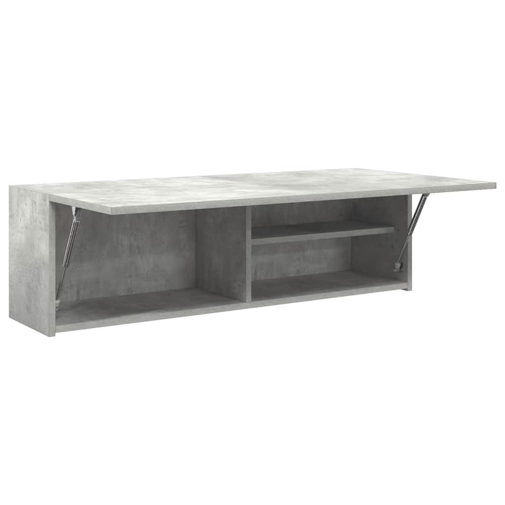 vidaXL Bathroom Wall Cabinet Concrete Grey 100x25x30 cm Engineered Wood 6