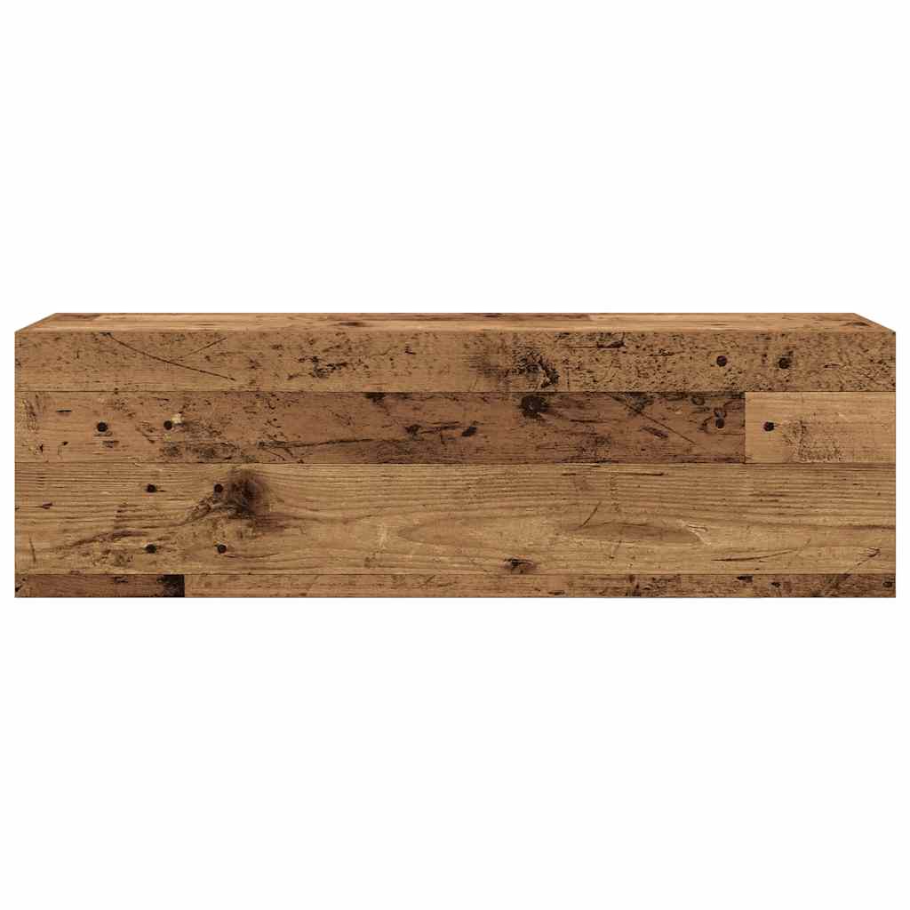 vidaXL Bathroom Wall Cabinet Old Wood 100x25x30 cm Engineered Wood 6