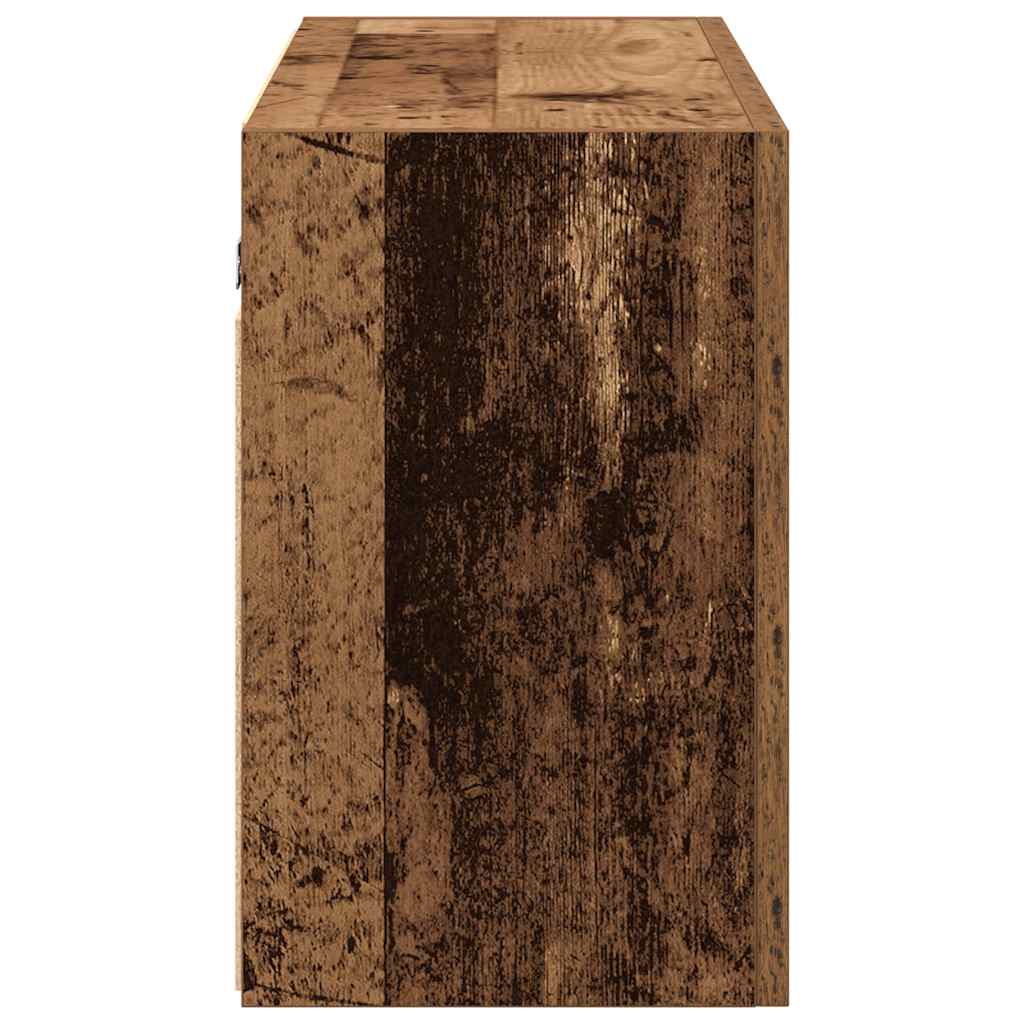 vidaXL Bathroom Wall Cabinet Old Wood 100x25x40 cm Engineered Wood 6