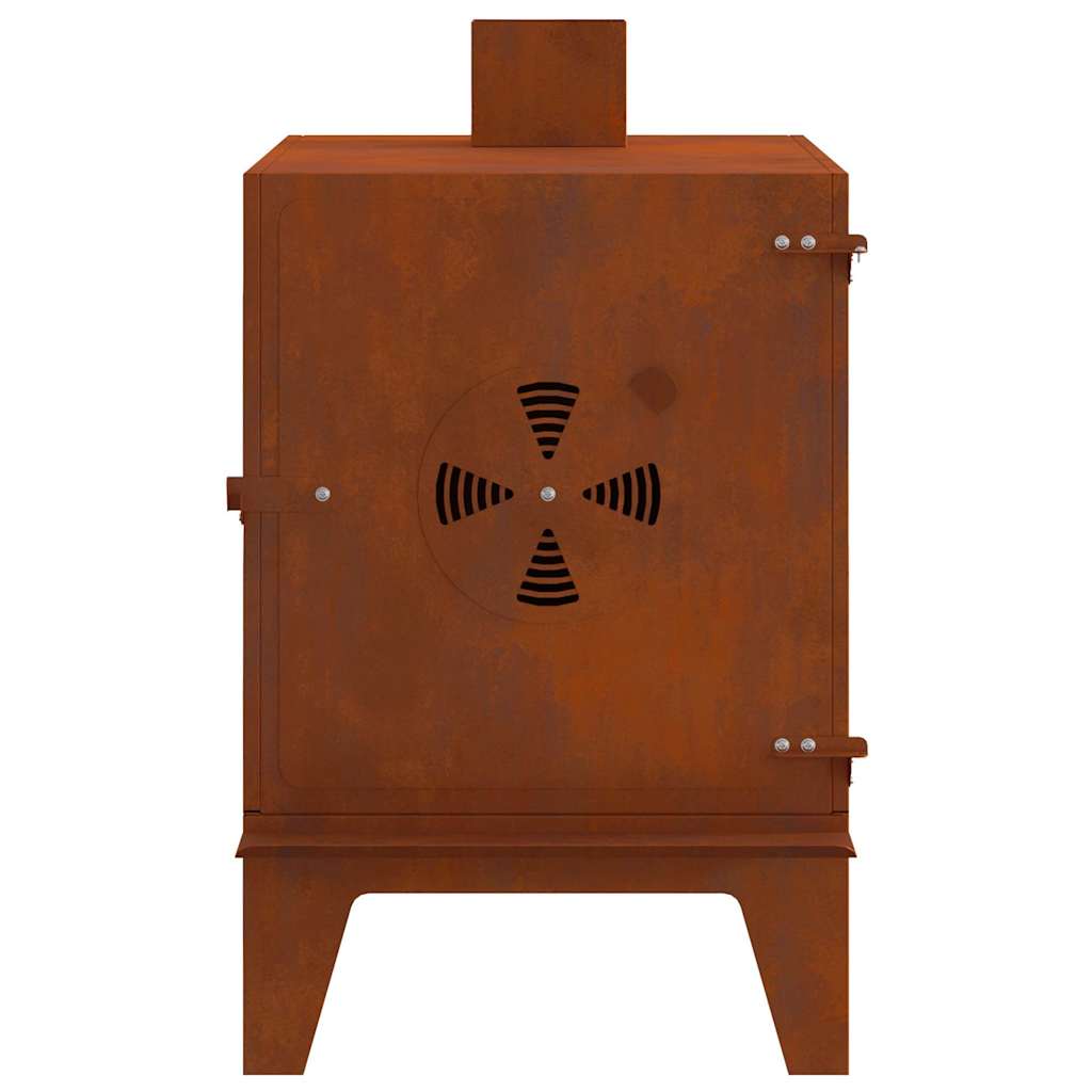 vidaXL Camping Stove 35x50x60 cm Corten Steel 6