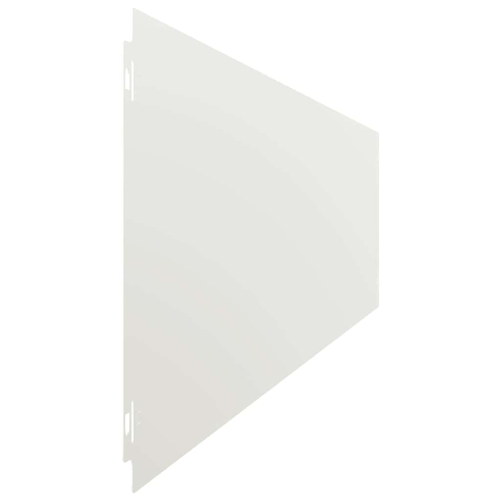 vidaXL Lawn Edging 10 pcs 20 x 103 cm Steel White 6