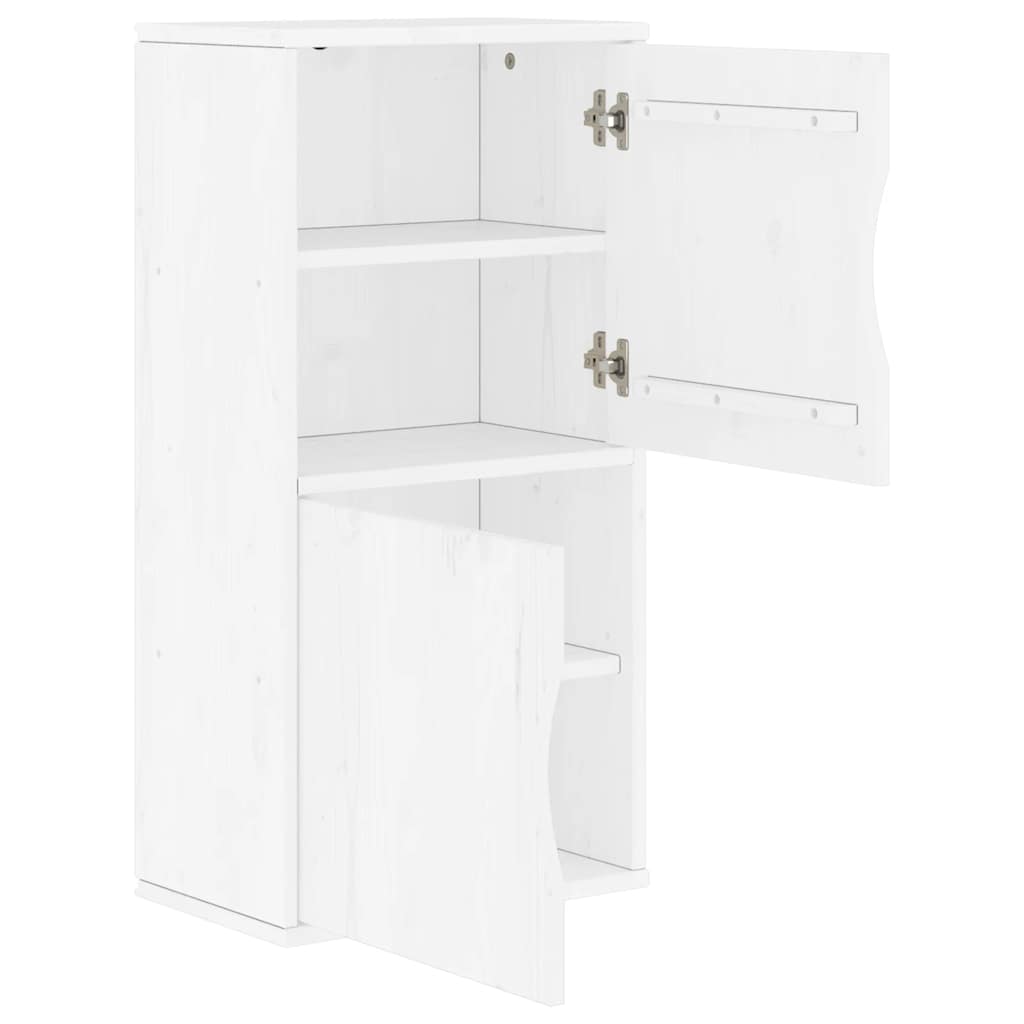 vidaXL Side Cabinet ODDA White 40x24x79 cm Solid Wood Pine 6