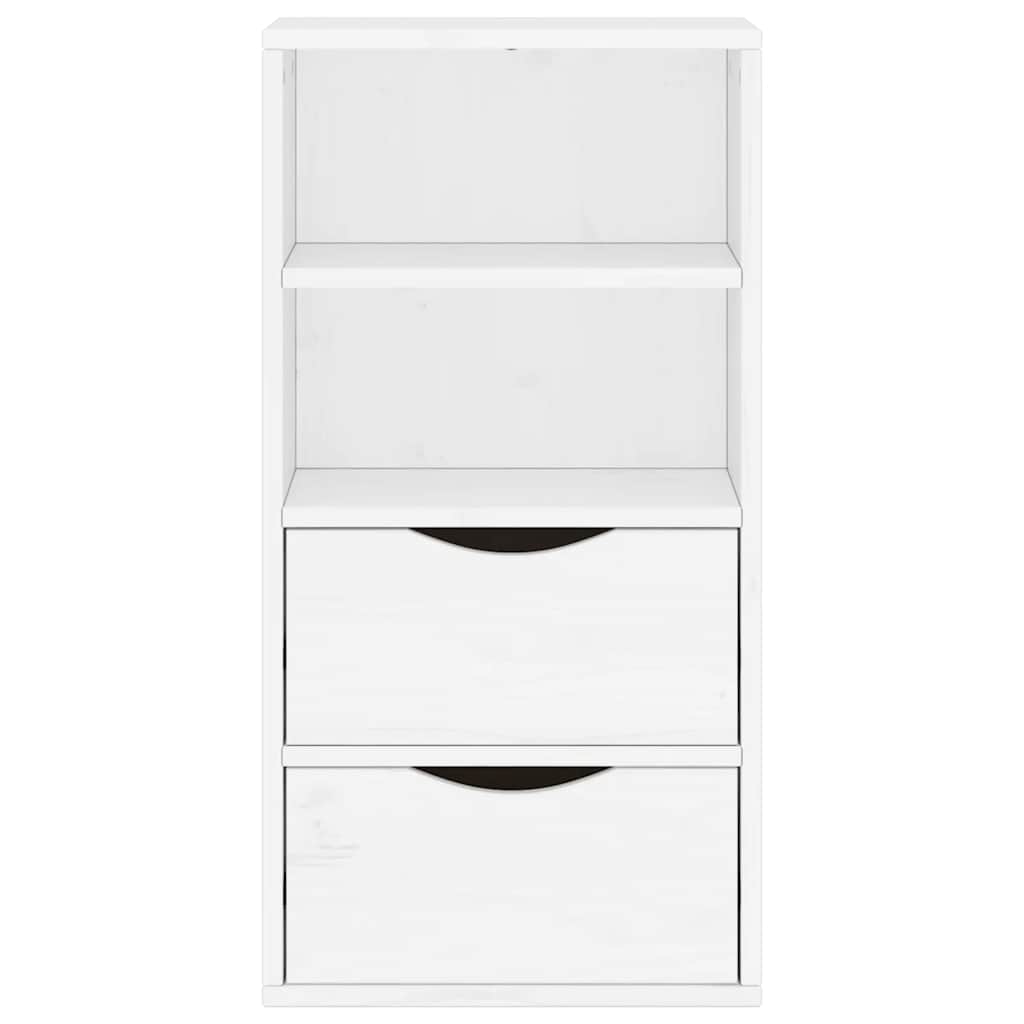 vidaXL Side Cabinet with Drawers ODDA White 40x24x79 cm Solid Wood Pine 6