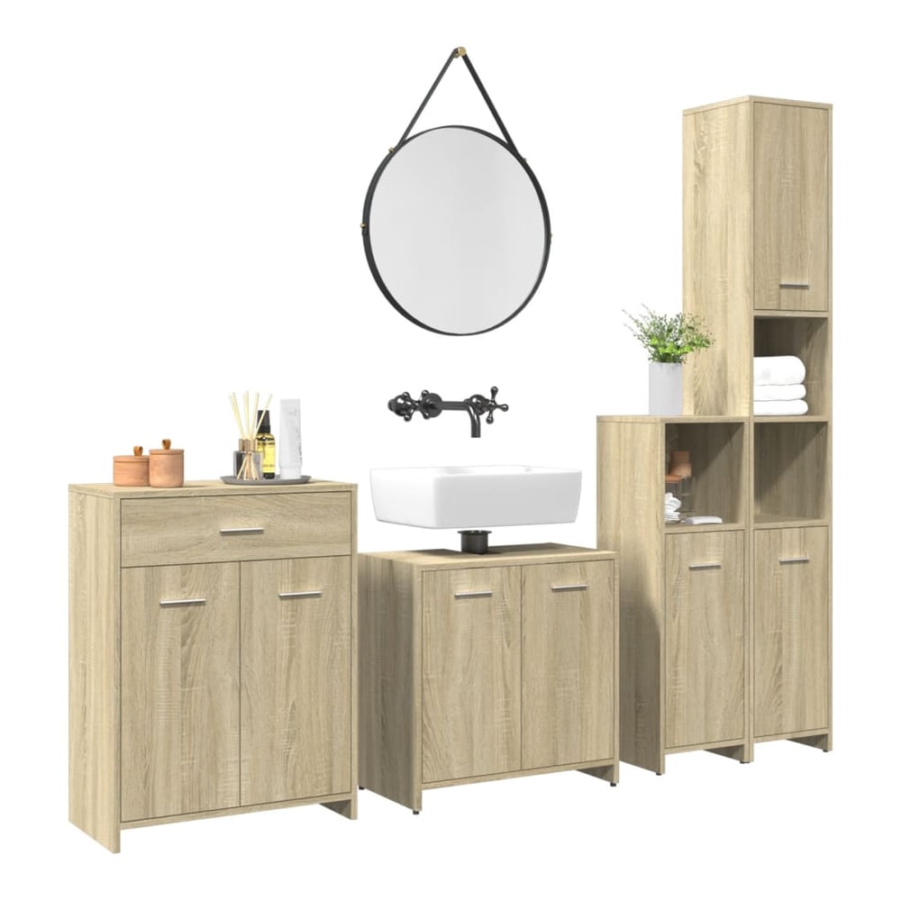 vidaXL 4 Piece Bathroom Furniture